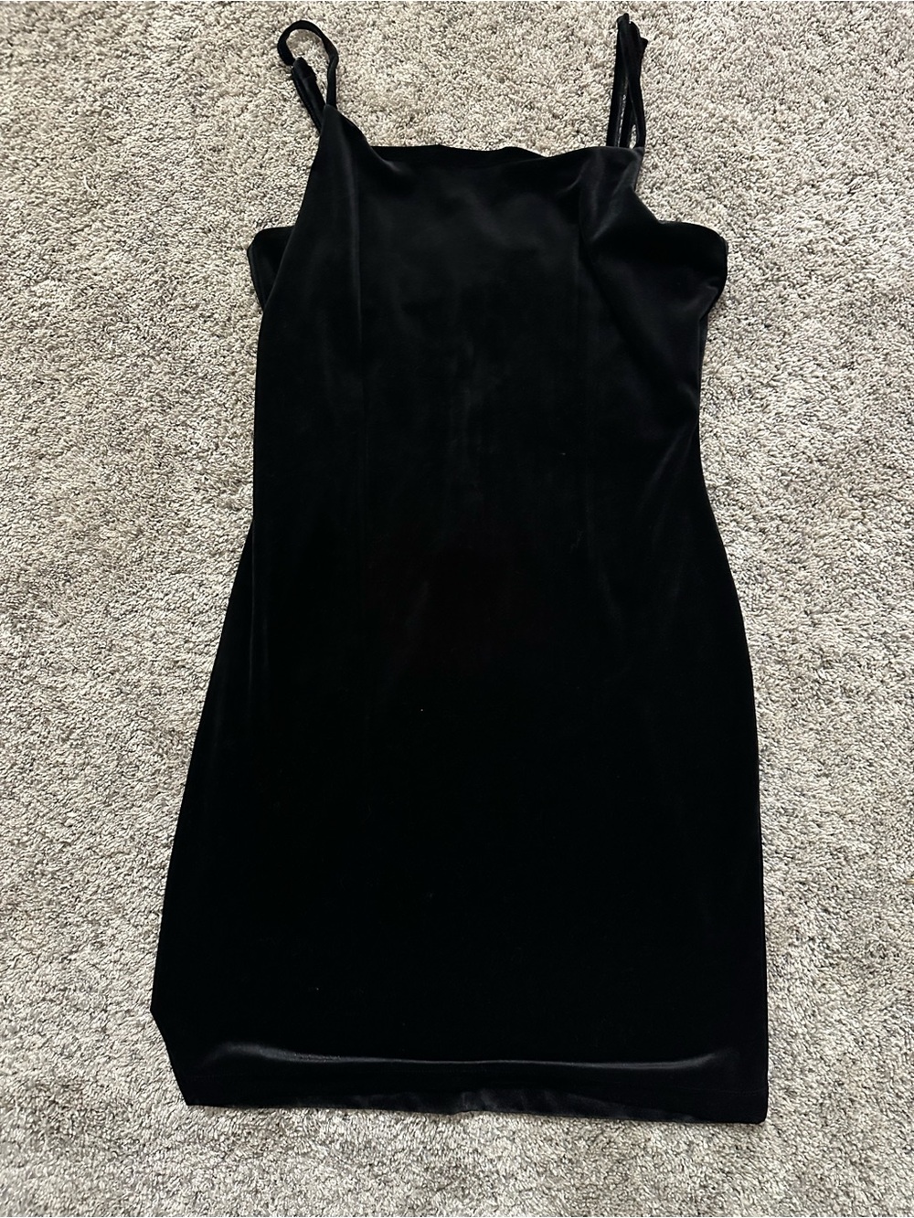 GB girls Black Velvet Mini Slip Dress